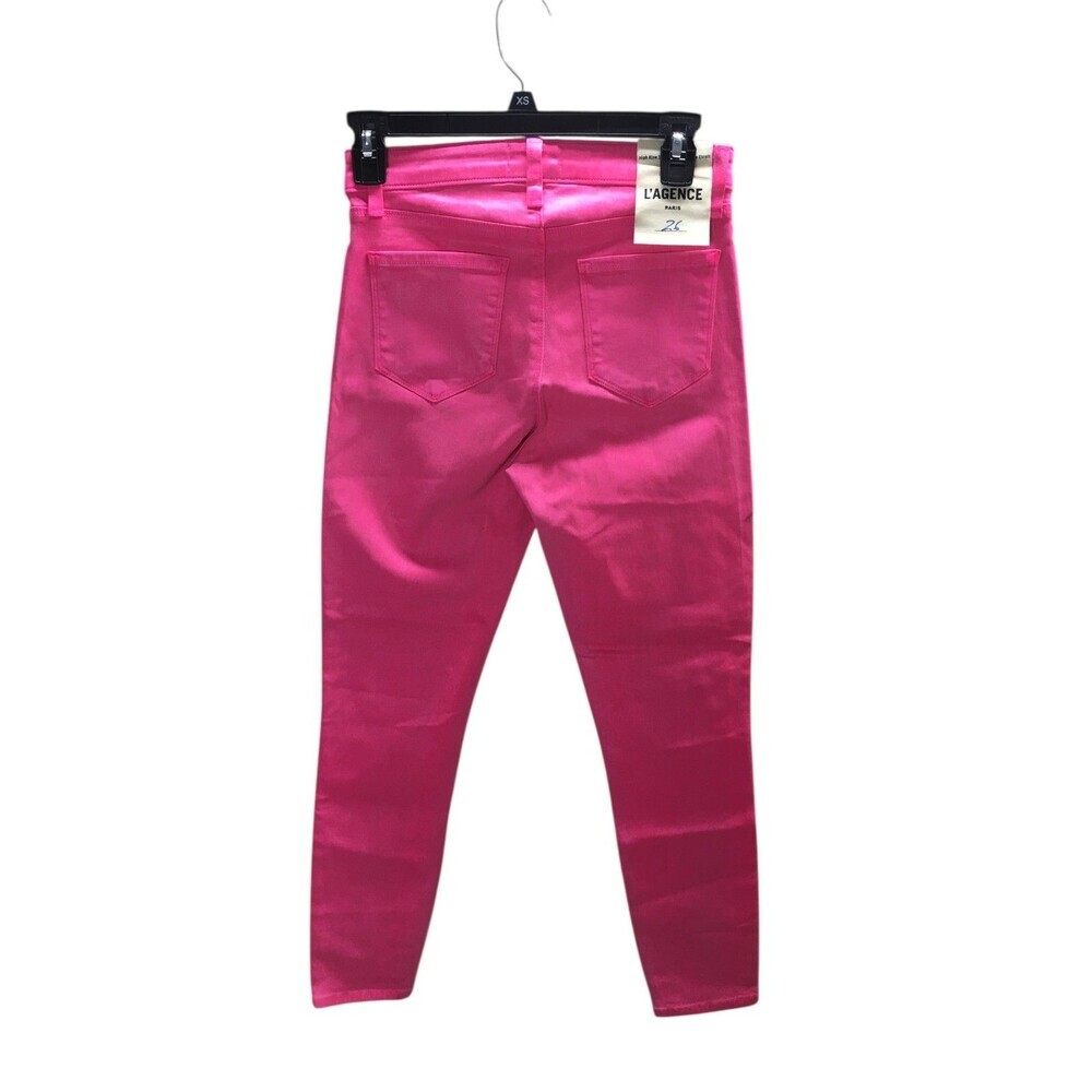 L'AGENCE Women's Skinny Jeans in Hot Pink - Picture 2 of 9